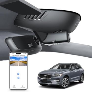 Imagem de Mangoal Câmera Dash Cam 4K personalizada para Volvo XC60 2022 2023 2024 2025 (modelo D), acessórios B5 B6 T8, visual OEM, vídeo UHD 2160P, Wi-Fi e aplicativo, gravação em loop, fácil de instalar,