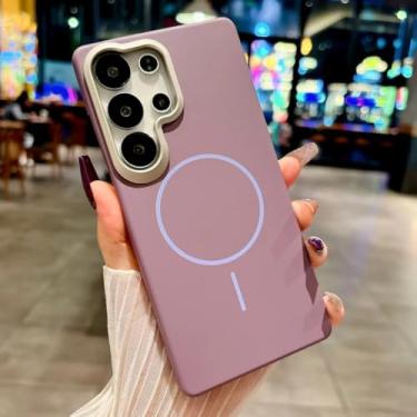 Imagem de Capa magnética fosca à prova de choque para Samsung Galaxy S25 Ultra S24 S23 Fe S22 A17 A07 A56 A36 A26 A16 A54 (para Galaxy S23 Ultra/Roxo)