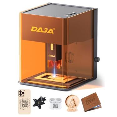 Imagem de DAJA DJ6Pro Máquina de gravação a laser fechada cortador a laser de mesa com rasiers suporta Lightburn para iniciantes DIY (5W)