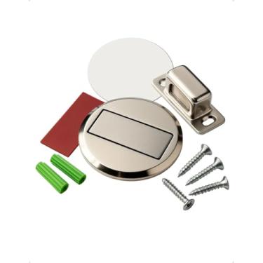 Imagem de kit com 6 Trava Porta Magnético Inox Prendedor Fixador Segurador Imã