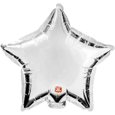 Imagem de Balão Metalizado, São Roque, Estrela Prata, 22 cm