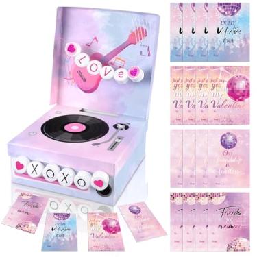 Imagem de Chivertion Caixas a laser para o Dia dos Namorados, caixa de correio faça você mesmo, com 2 adesivos de coração a laser e 6 letras com números, caixa de mesa de dia dos namorados, presente para festas