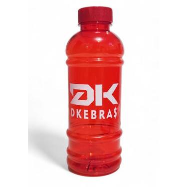 Imagem de Garrafa Galão de Água 500ml Dk Dkebras Treino Fitness Rosca, Vermelho
