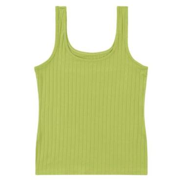 Imagem de Regata Feminina Viscose Stretch Canelada Malwee Ref. 89661, Verde 0412
