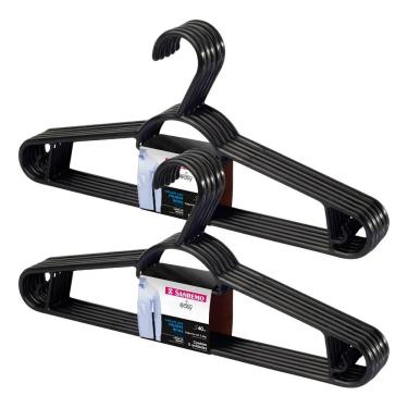 Imagem de Kit 10 Cabides Plástico Adulto Pendura Mais 40cmEasy Sanremo