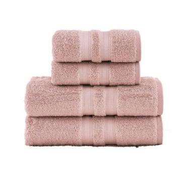 Imagem de Jogo Toalha Gigante Algodão Egípcio 4 Peças Rosa Buddemeyer