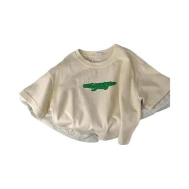 Imagem de Camisetas De Manga Curta Com Estampa De Animais Para Meninos E Meninas