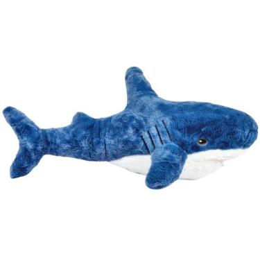 Imagem de Tubarão de Pelúcia Grande Shark Macio Decoração Mar Azul - Nikity Toys