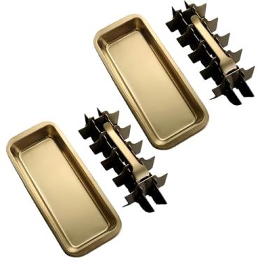 Imagem de Bandeja de gelo de aço inoxidável 304 – Molde de gelo DIY para cubos de gelo caseiros | Caixa de gelo de aço inoxidável com liberação rápida (2, dourada)