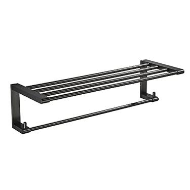 Imagem de Toalheiro de banheiro 60 cm barra de toalha de banho latão fosco cinza suporte de toalha montado na parede para banheiro cozinha vaso sanitário (C)