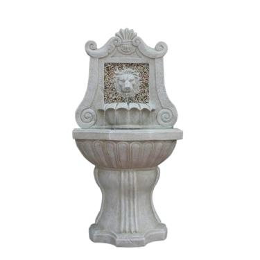 Imagem de Fonte Cabeça de Leão ao Ar Livre Flor Circulação Água Exterior Piso Característica de Água, Jardim, Sala de Estar, Piscina, Água, Decoração, Fontes de Água Externas (Cor: A)
