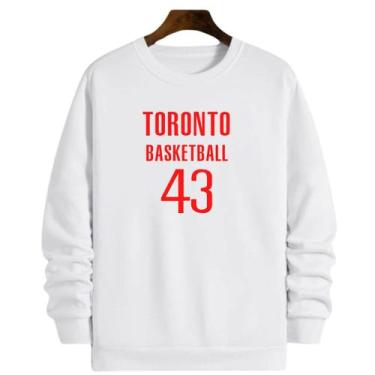 Imagem de Blusa Moletom Gola Basquete Toronto Basketball número 43 - Loja Click 