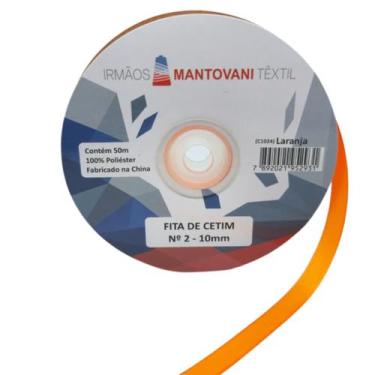 Imagem de Fita De Cetim 10mm N 02 Com 50 Metros Cor:Laranja - IMT, Laranja