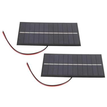 Imagem de aqxreight 2pcs Painel Solar Com Cabo 1W 6V Silício Policristalino Painel de Carregamento Solar para Celular Tablet Câmera Carregada Ao Ar Livre Ideal Em e Energia para Manter Seu O Ideal Seu