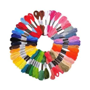 Imagem de Fio De Algodão Para Bordado Colorido 50 100 150 447 Cores, Fio De Pont