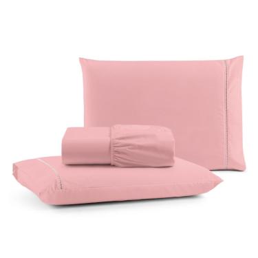Imagem de Kit Jogo de Cama Lençol Mirante Casal 3 Peças com 4 Un. Cores 1 - 100% Algodão