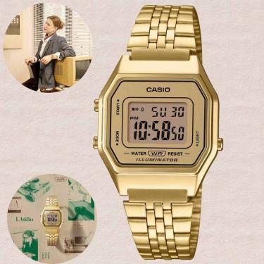 Imagem de Relógio Casio Unissex Digital Vintage Dourado LA680WGA-9DF