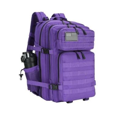 Imagem de Mochila Tática Grande 45L 3P Impermeável Para Caminhadas, Camping E Es