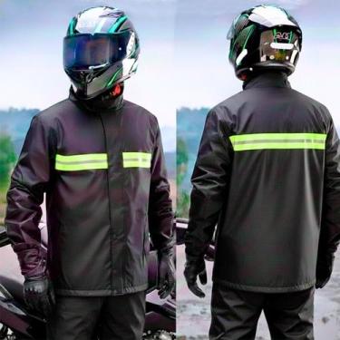 Imagem de Capa Chuva Conjunto Motoqueiro Delta Impermeável PVC Motoboy - sem mar