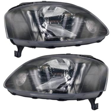 Imagem de Par Farol Fox 03 04 05 06 07 Mascara Negra Foco Simples