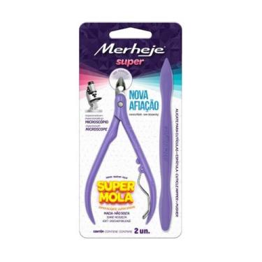 Imagem de Alicate cut merheje basic + espatula lilas