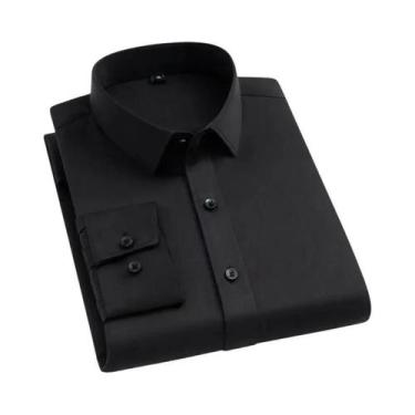 Imagem de Camisa Roxa Masculina Slim Fit Antirrugas Macia Sem Necessidade De Pas