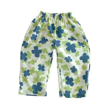 Imagem de Calças Harem Para Crianças, Finas E Soltas, Com Estampa Casual Para Me