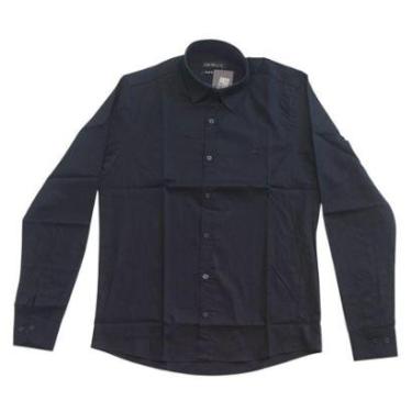 Imagem de Camisa Social MX 72 Fit Slim Básica Misto com Elastano Masculino Adulto Ref. 20550-Masculino