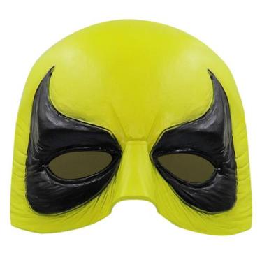 Imagem de Máscara amarela, estilo super-herói, meia face, látex, cosplay para ad