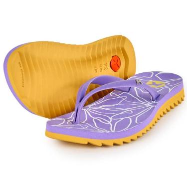 Imagem de Chinelo Kenner Ibiza Outiline Feminino - Roxo e Amarelo - 36-Feminino