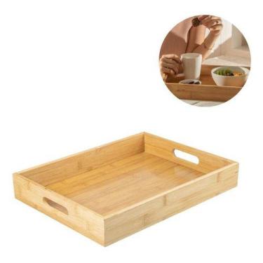 Imagem de Bandeja Em Bambu Com Alça Sense 37x28,5x5cm - Ou