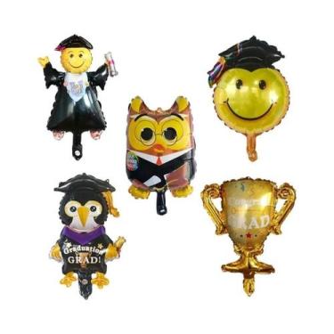 Imagem de Balões De Formatura Coruja Pica-pau 20 Peças De Folha De Alumínio Para