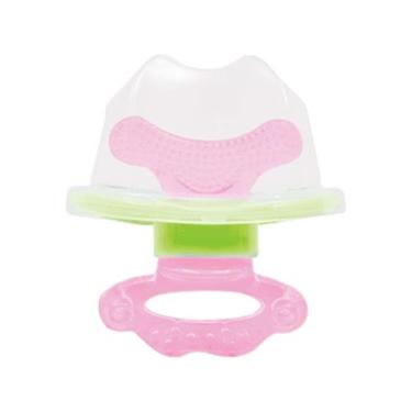 Imagem de Mordedor Bebe Massageador Gengiva Alivio Nascimento Dente Rosa - Buba,