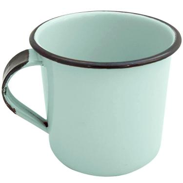 Imagem de Caneca Esmaltada Xícara de Café Chá 400ml Caneca Agata Verde Baby