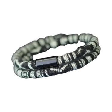Imagem de Pulseira Magnética Masculina Bohemia De Corda Para Praia, Surf, Aventu