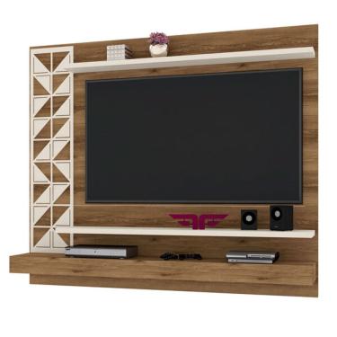 Imagem de Painel Home Suspenso Mosaic para TV até 60 Polegadas Canela Off White Liberty Móveis 16...