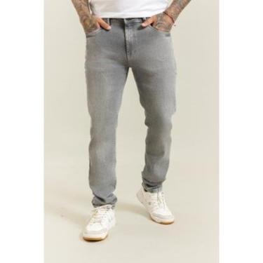 Imagem de Calça Jeans Slim Cinza Masculina com Elastano Dialogo-Masculino