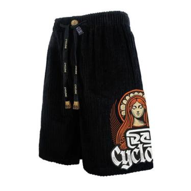 Imagem de (LANÇAMENTO) Bermuda Cyclone Veludo Relax Faith Style, Preto, GG