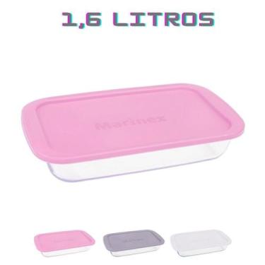 Imagem de Travessa Retangular 1,6L Nadir Forno Freezer Vidro C/Tampa - Nadir Fig