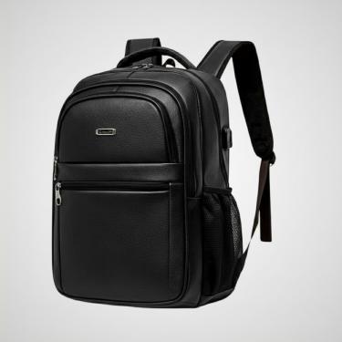 Imagem de Mochila Masculina Executiva Couro 33L Resistente Para Trabalho Faculdade-Masculino