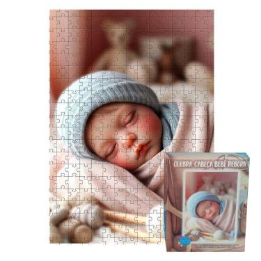 Imagem de Quebra-cabeça Bebê Reborn 300 Peças com Foto Personalizada em MDF Transparente Coleção...