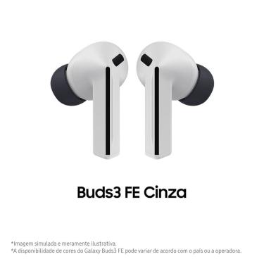 Imagem de Samsung Galaxy Buds3 FE, Fone de Ouvido sem Fio, Cancelamento Ativo de Ruído, Galaxy AI Cinza