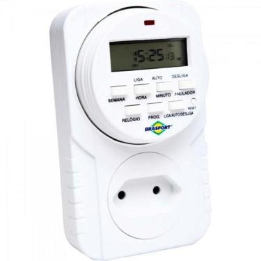 Imagem de Timer Digital 24h F002 com 8 Programações Automático Bivolt 110V 220V Brasfort