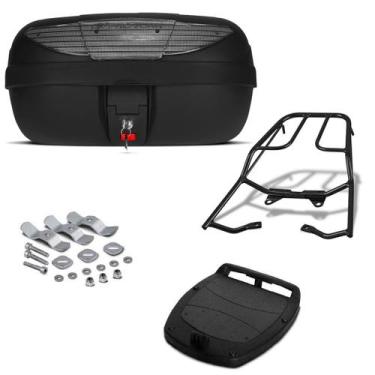 Imagem de Baú Bauleto 45 Litros Pro Tork + Bagageiro Moto, CRISTAL, TITAN 150 20