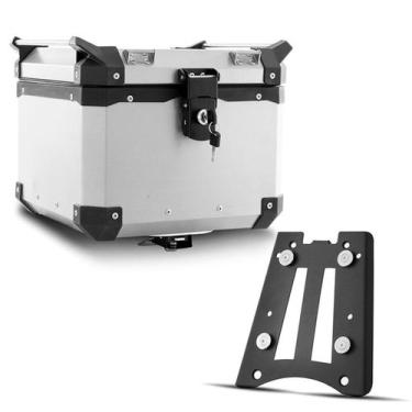 Imagem de Baú Moto Alumínio Top Case 35 Litros + Base de Fixação Super Adventure