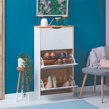 Imagem de IDIMEX Sapateira Basculante em Madeira 3 Portas 18 Pares Basil