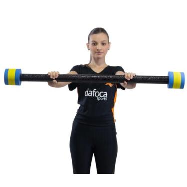 Imagem de Halter Barra Redondo Hidroginástica 2-3kg 100cm DF4025-AZ Azul/Amarelo