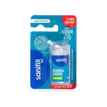 Imagem de Fio Dental SANIFIL Clássico Sabor Menta 125m - Sanifill, Menta, 125m
