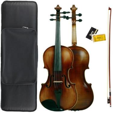 Imagem de Violino Orquezz Modelo Stainer 4,4 Verniz PU Fosco Feito à Mão com Est