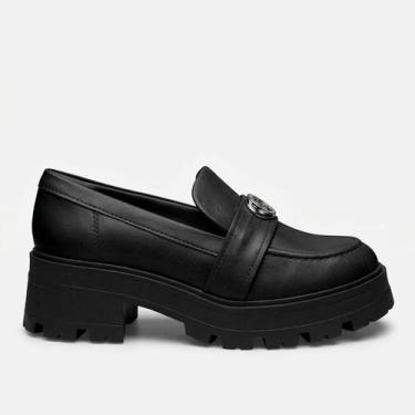 Imagem de Sapato Loafer Plataforma Dakota Preto, Preto, 38